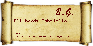 Blikhardt Gabriella névjegykártya