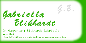 gabriella blikhardt business card